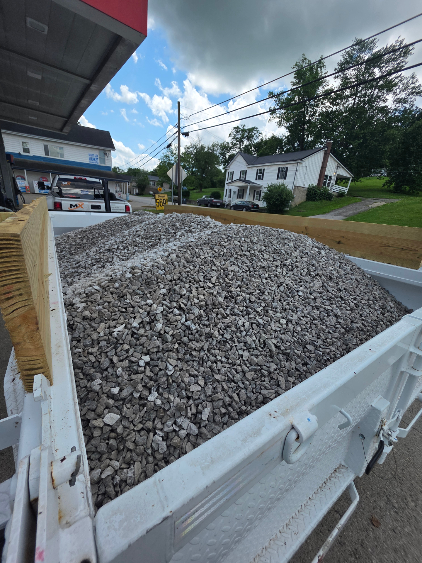 Fresh load of #57 limestone gravel ready for delivery in Northern Kentucky